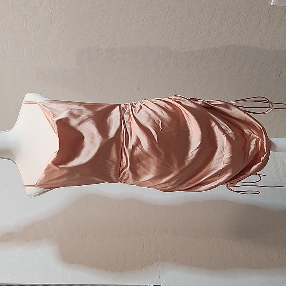 GORGEOUS ROSE GOLD SPAGHETTI STRAP DRESS IN GREAT CONDITION